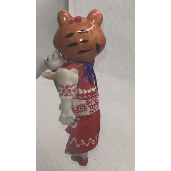Japanese Tiger Hakata Doll Ornament Porcelein Asian Dress Kimono New Year - Picture 2 of 7